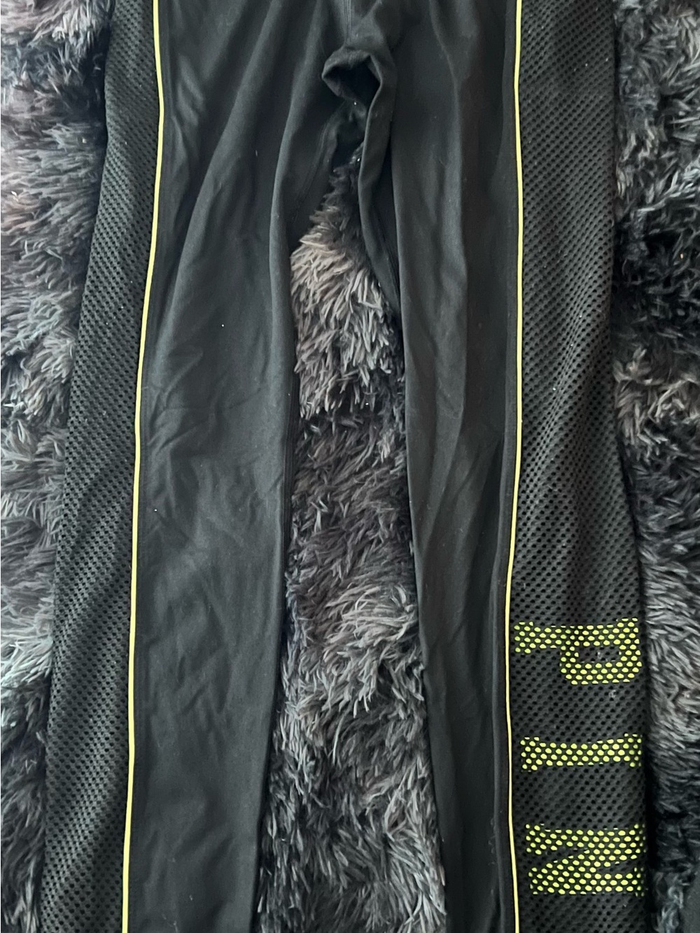 PINK Victoria's Secret Black Leggings with White Logo Print